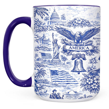 250 Years of America Mug 1776–2026, Vintage Patriotic Coffee Mug, 4th of July White Mug Accent Mug 684893