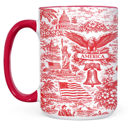 250 Years of America Mug 1776–2026, Vintage Patriotic Coffee Mug, 4th of July White Mug Accent Mug 684893