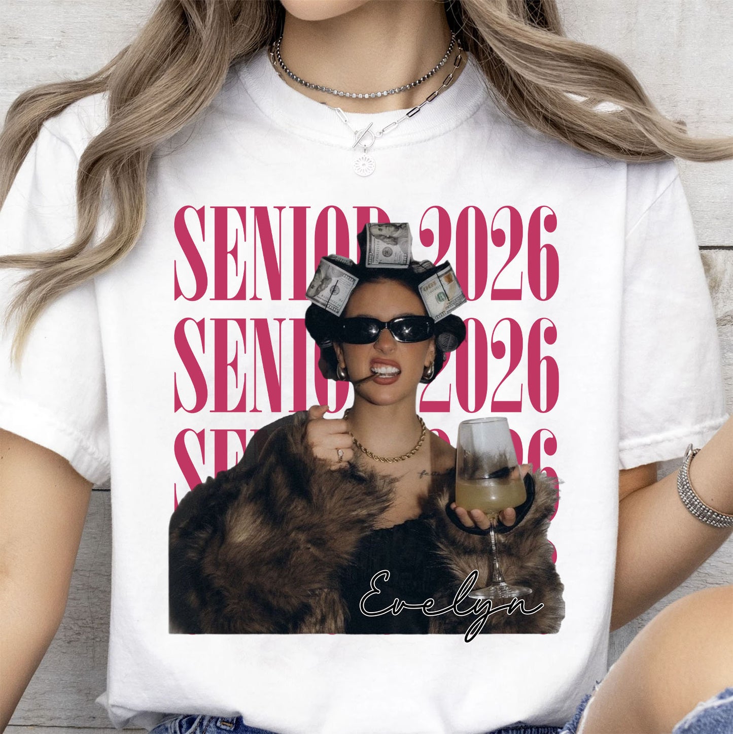 Custom Photo Senior 2026 Bright Shirt | Personalized Vintage Photo And Year Senior Shirt | Graduation Gift 684903