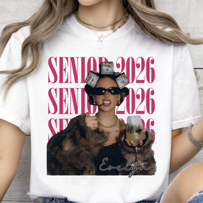 Custom Photo Senior 2026 Bright Shirt | Personalized Vintage Photo And Year Senior Shirt | Graduation Gift 684903