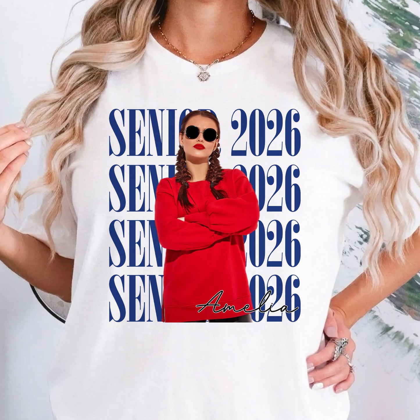 Custom Photo Senior 2026 Bright Shirt | Personalized Vintage Photo And Year Senior Shirt | Graduation Gift 684903