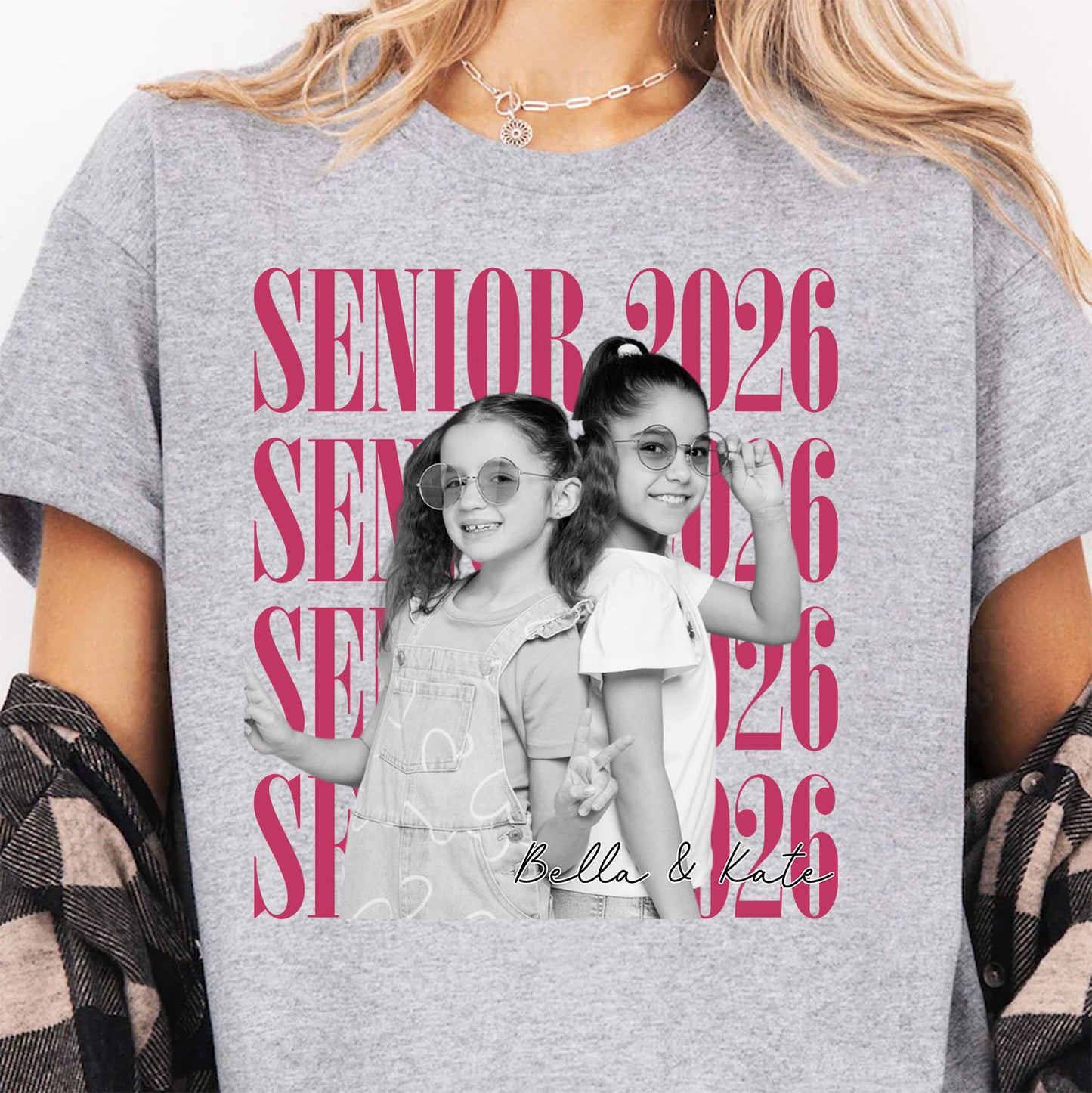 Custom Photo Senior 2026 Bright Shirt | Personalized Vintage Photo And Year Senior Shirt | Graduation Gift 684903
