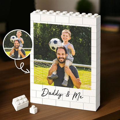 Daddy & Me Custom Photo Building Brick Blocks, Personalized Father's Day Gift, Gift For Dad 685063
