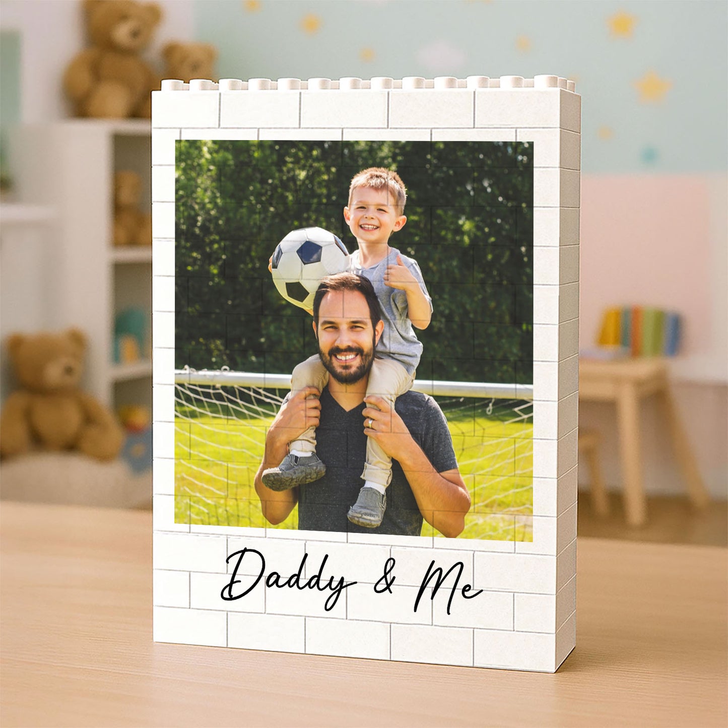 Daddy & Me Custom Photo Building Brick Blocks, Personalized Father's Day Gift, Gift For Dad 685063