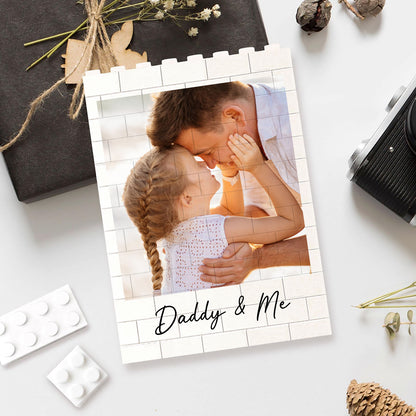 Daddy & Me Custom Photo Building Brick Blocks, Personalized Father's Day Gift, Gift For Dad 685063