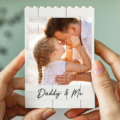 Daddy & Me Custom Photo Building Brick Blocks, Personalized Father's Day Gift, Gift For Dad 685063