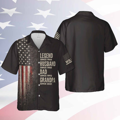 Custom Name Father's Day Gifts, Legend, Husband, Dad And Grandpa - Personalized Hawaiian Shirt Gift For Family 685111