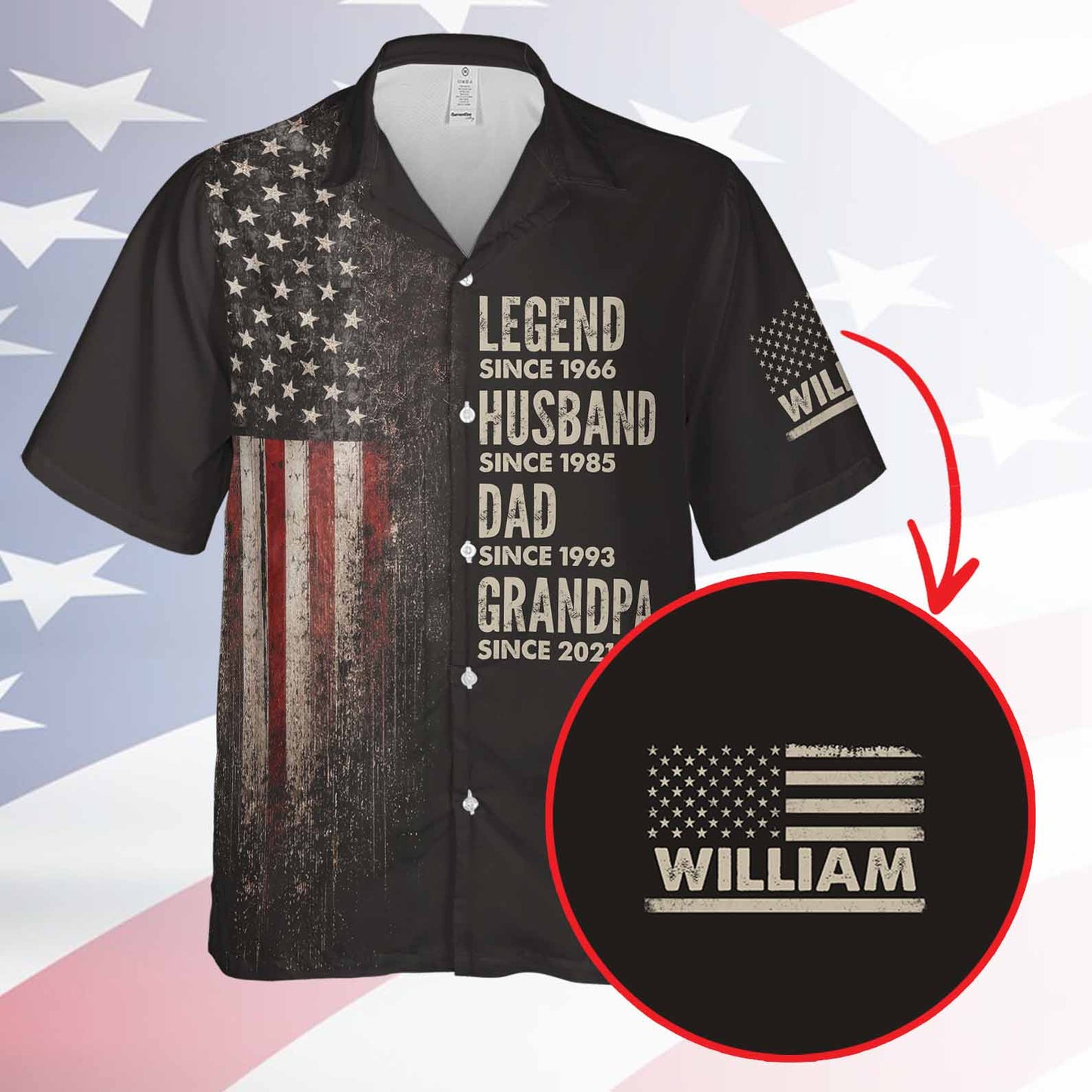 Custom Name Father's Day Gifts, Legend, Husband, Dad And Grandpa - Personalized Hawaiian Shirt Gift For Family 685111