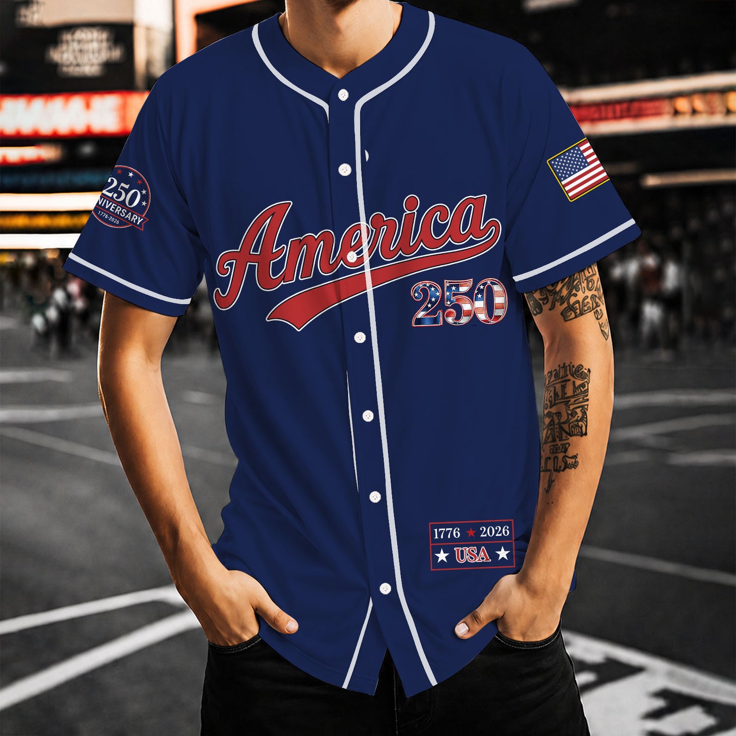 USA 250th Anniversary Baseball Jersey, Personalized 250 Years Of Freedom Shirt, Patriotic 4th Of July Gift 685208