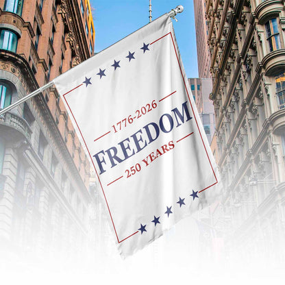 Personalized Freedom 250 Years American Flag, Custom Name 1776-2026 Patriotic USA House Flag 685234