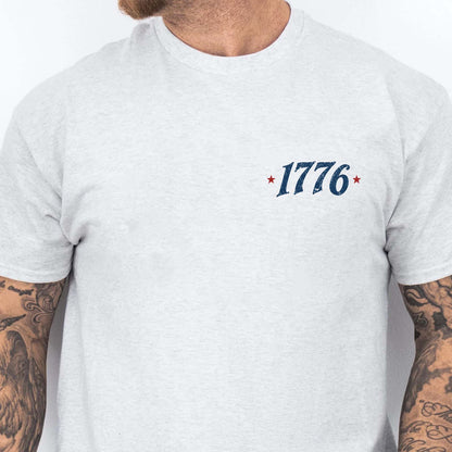 Land Of The Free Because Of The Brave Pocket & Back Bright Shirt, Patriotic 4th Of July Gift 685315