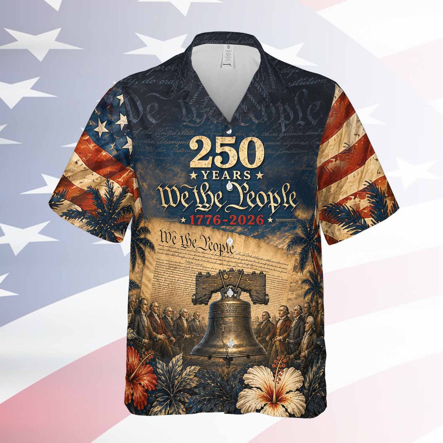250 Years We The People Hawaiian Shirt, American Eagle Independence Day Shirt, Patriotic 4th Of July Gift 685318