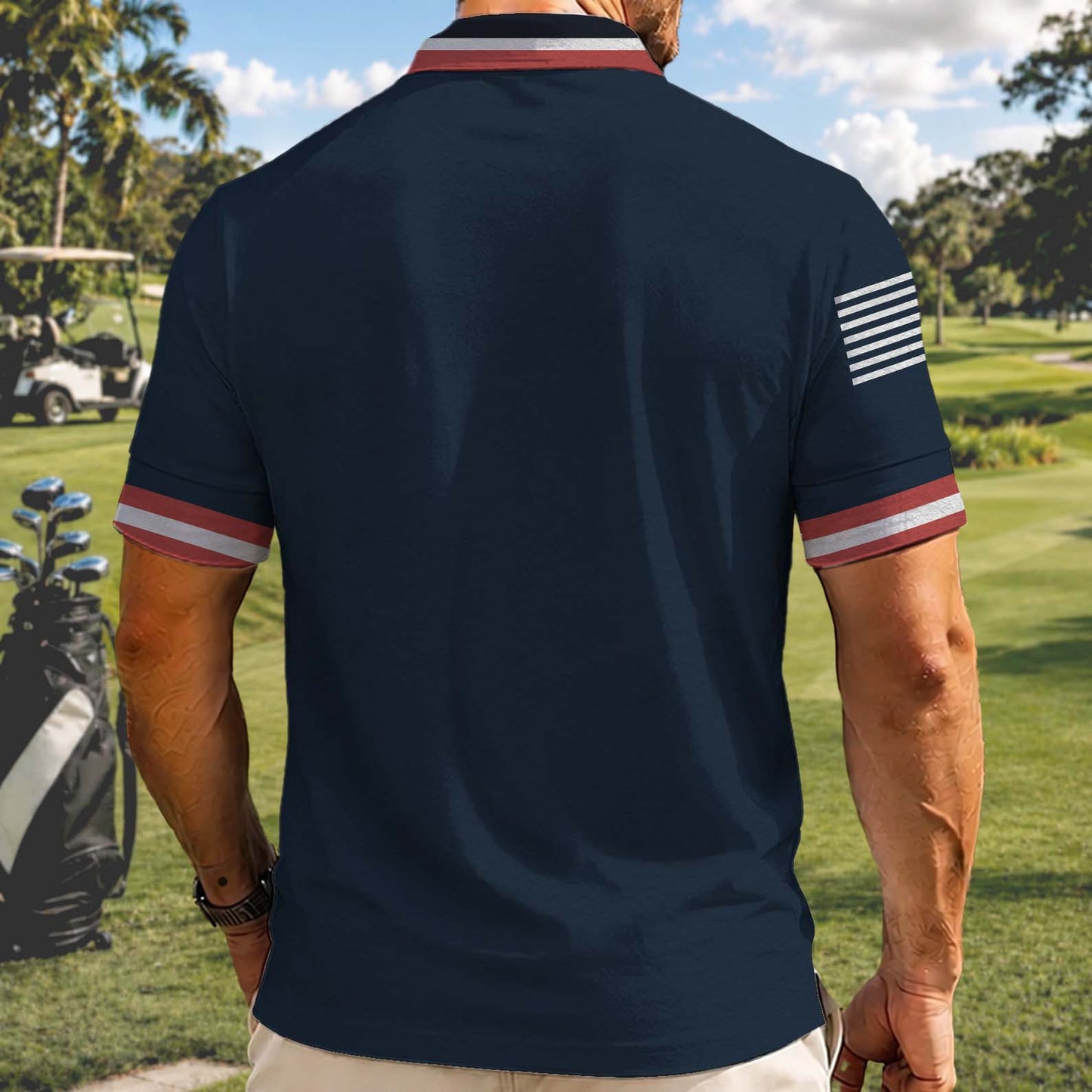 250 Years USA Anniversary Polo Shirt, Patriotic 1776 Betsy Ross Flag Golf Polo, 4th Of July AOP Polo Shirt 685331