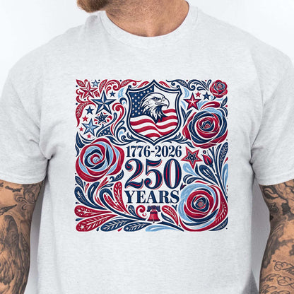 USA 250th Anniversary Bright Shirt, Vintage Independence Day Tee, Patriotic 4th Of July Gift 685336