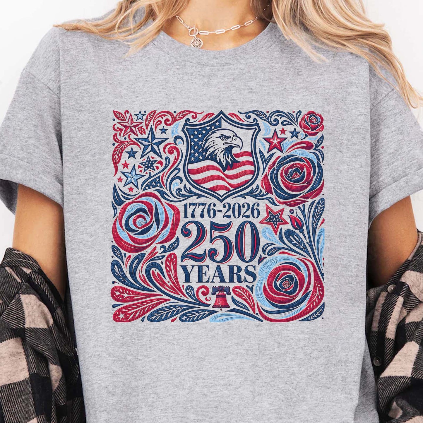 USA 250th Anniversary Bright Shirt, Vintage Independence Day Tee, Patriotic 4th Of July Gift 685336