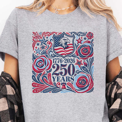 USA 250th Anniversary Bright Shirt, Vintage Independence Day Tee, Patriotic 4th Of July Gift 685336
