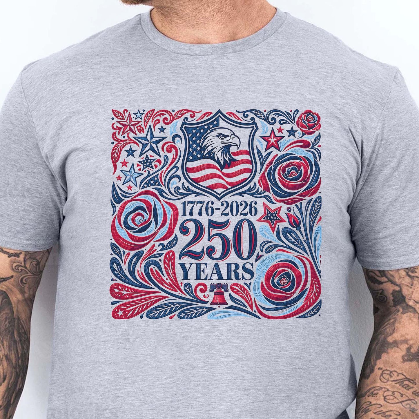 USA 250th Anniversary Bright Shirt, Vintage Independence Day Tee, Patriotic 4th Of July Gift 685336