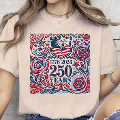 USA 250th Anniversary Bright Shirt, Vintage Independence Day Tee, Patriotic 4th Of July Gift 685336