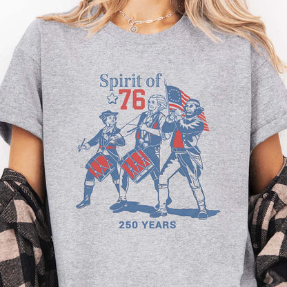 USA 250th Anniversary Shirt, Patriotic Spirit Of 76 Independence Day Tee, 4th Of July Gift 685338