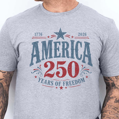 USA 250 Years Of Freedom Bright Shirt, Retro 250th Anniversary Tee, Patriotic 4th Of July Gift 685436