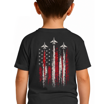 USA 250th Anniversary Front & Back Kid Shirt, American Flag Tee, Patriotic 4th Of July Gift 685429