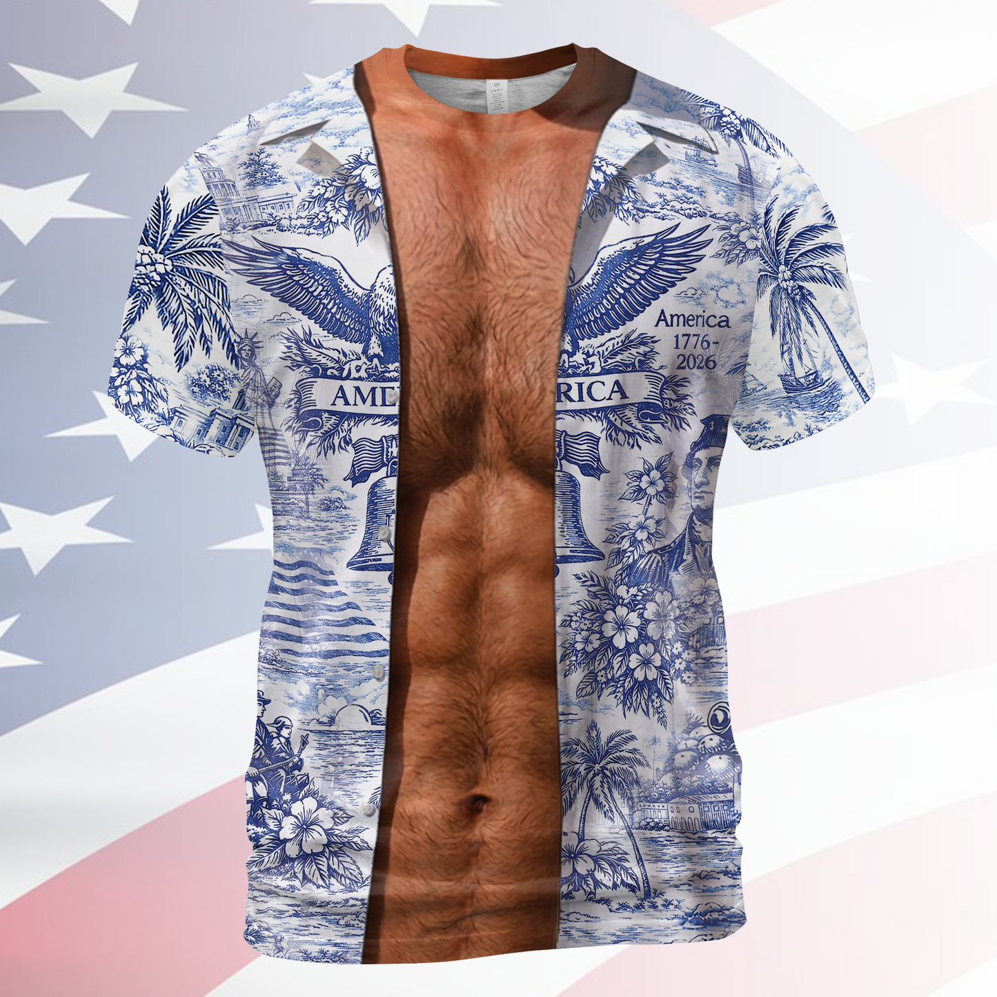 Funny 250 Years of America AOP Shirt, Vintage Patriotic USA AOP Shirt, 4th of July Party Gift 685792