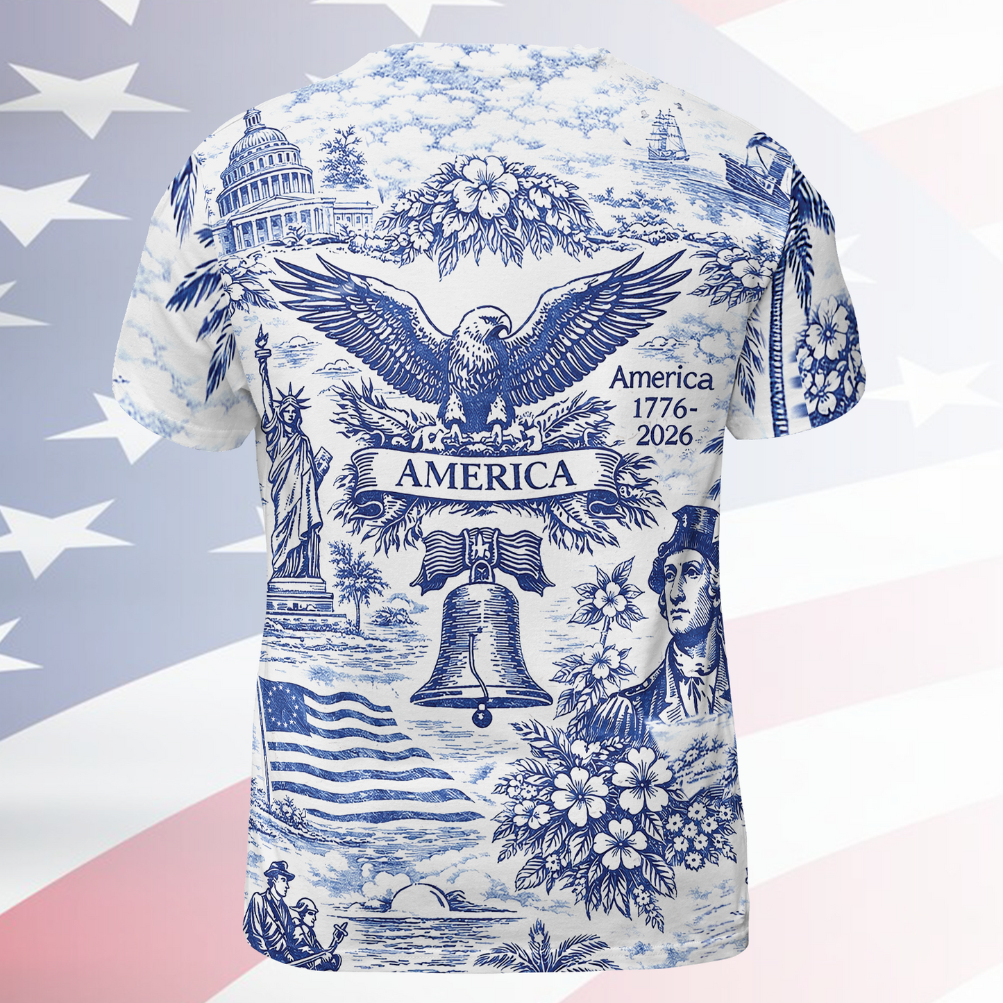 Funny 250 Years of America AOP Shirt, Vintage Patriotic USA AOP Shirt, 4th of July Party Gift 685792