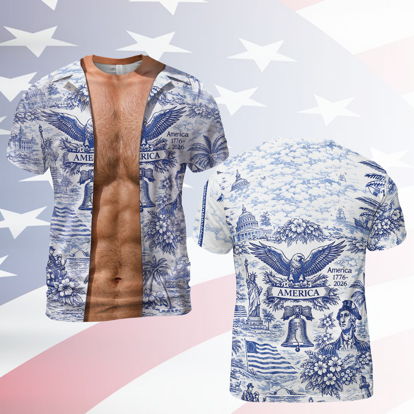 Funny 250 Years of America AOP Shirt, Vintage Patriotic USA AOP Shirt, 4th of July Party Gift 685792