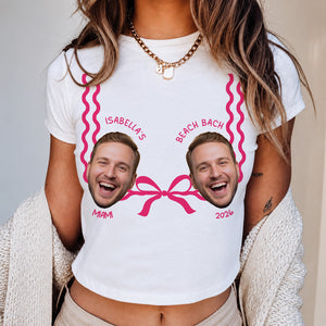 Custom Groom Face Bachelorette Baby Tee, Personalized Bride Beach Bach Shirt, Funny Bride To Be Tee 685715