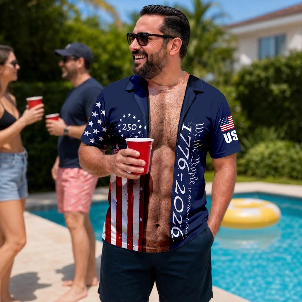 Funny 250 Years We The People AOP Shirt, Patriotic USA Flag Shirt, 4th of July Party Gift 685793