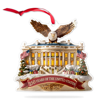 USA 250th Anniversary Acrylic Ornament, Bald Eagle 1776-2026 Patriotic Christmas Decor 685910