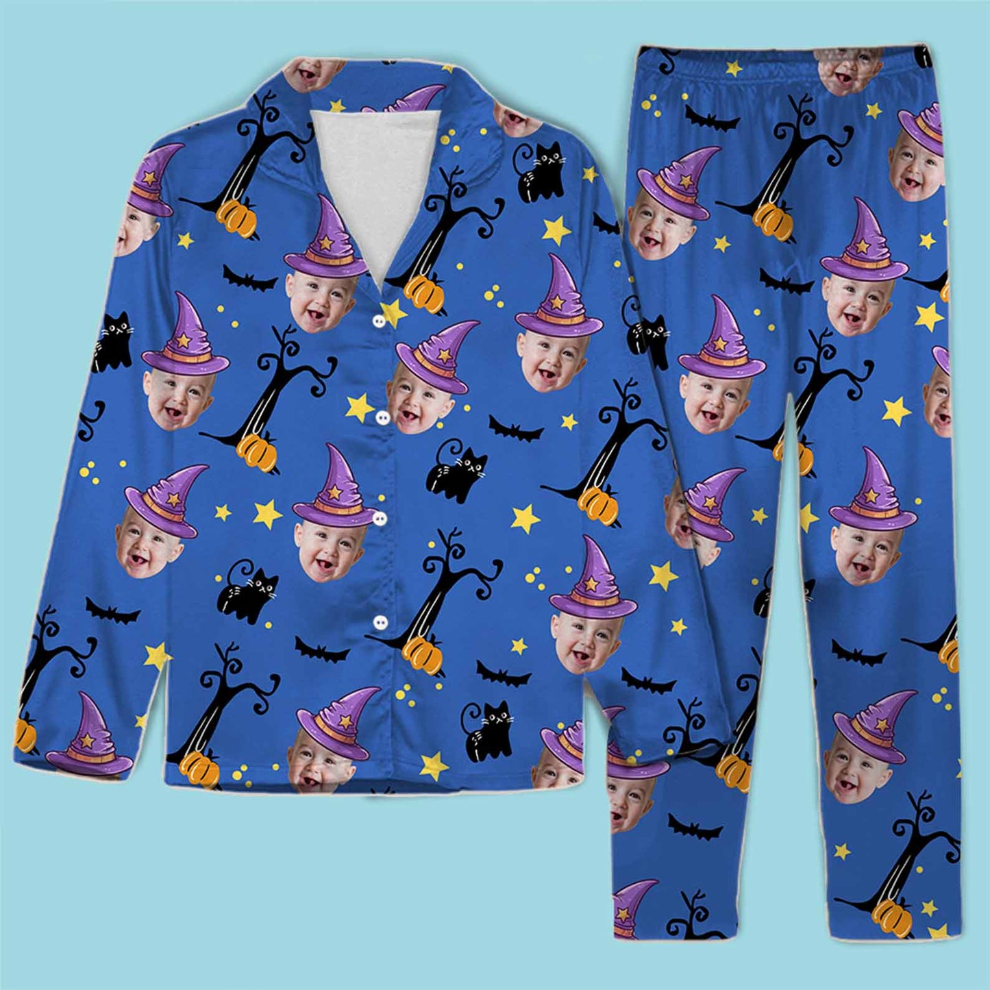 Personalized Baby Halloween Pajamas, Custom Face Photo Pajamas, Spooky Halloween Gift 685994
