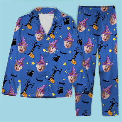 Personalized Baby Halloween Pajamas, Custom Face Photo Pajamas, Spooky Halloween Gift 685994