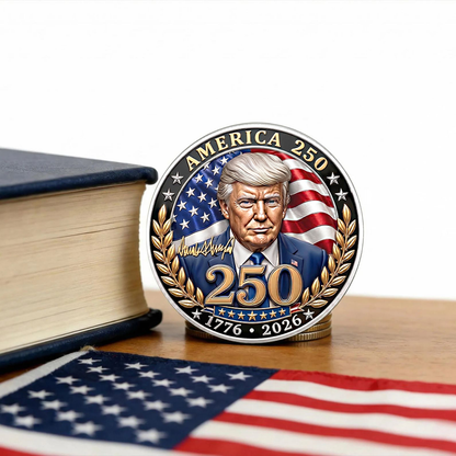 Donald Trump 250 Years of America Challenge Coin, 1776–2026 USA 250th Anniversary Collectible Coin 686133