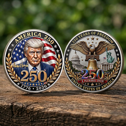 Donald Trump 250 Years of America Challenge Coin, 1776–2026 USA 250th Anniversary Collectible Coin 686133