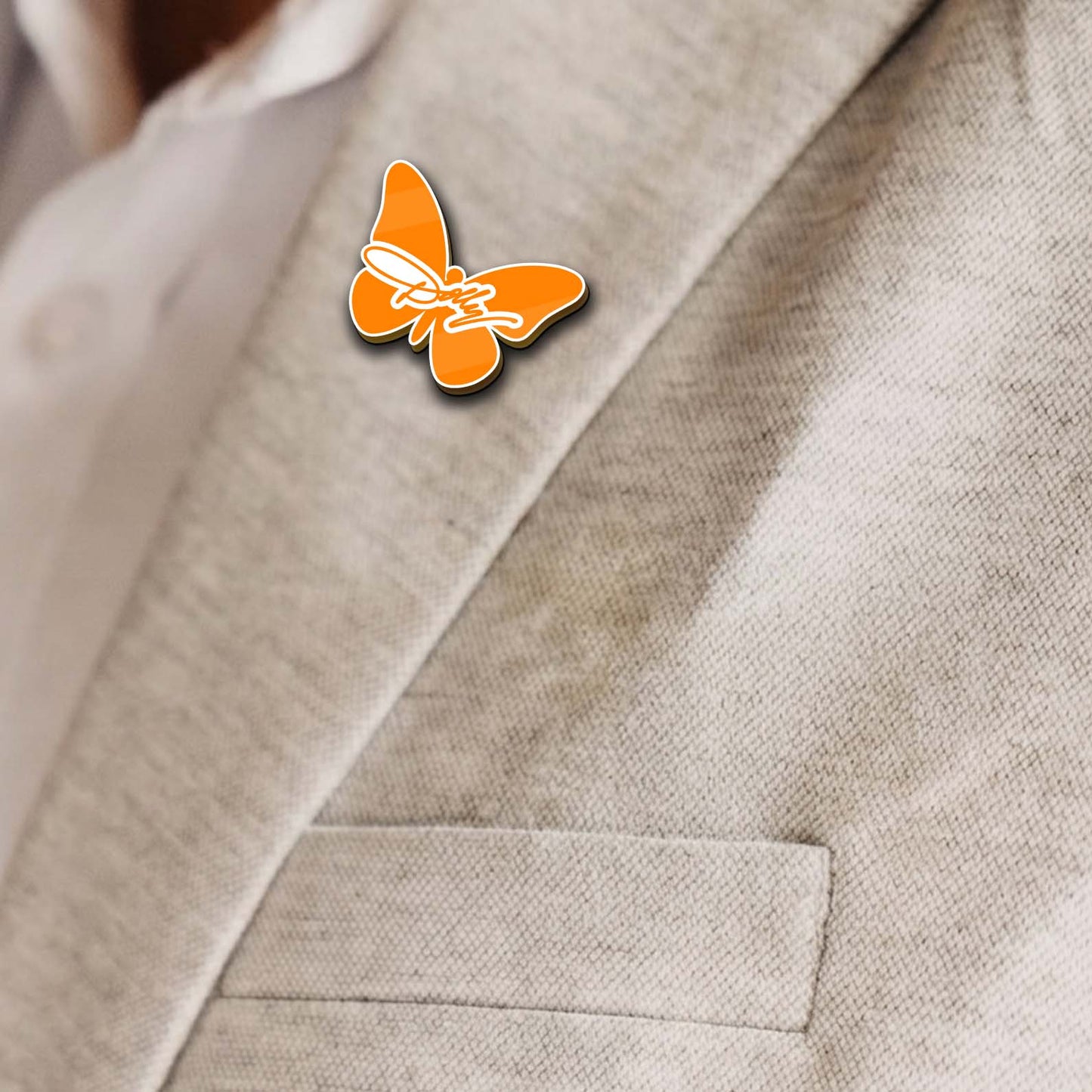 Dolly Orange Butterfly Lapel Pin, Pack of 10 Country Music Memorial Pins, Dolly Parton Fan Gift 686125