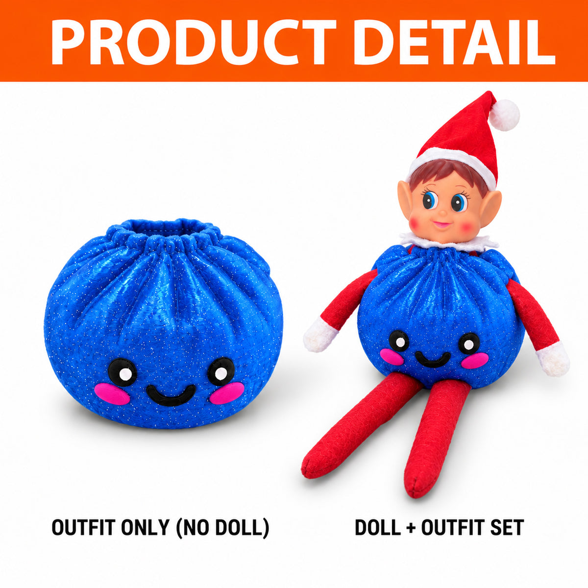 Elf Doh Costume Accessory, Squishy Inspired Dumpling Elf Outfit, 3D Printed Christmas Elf Prop, Multiple Colors 686676 WFD
