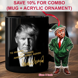 President Donald Trump Autographed Mug | Donald Trump Homage Mug | Donald Trump Fan Black Mug C922 - GOP