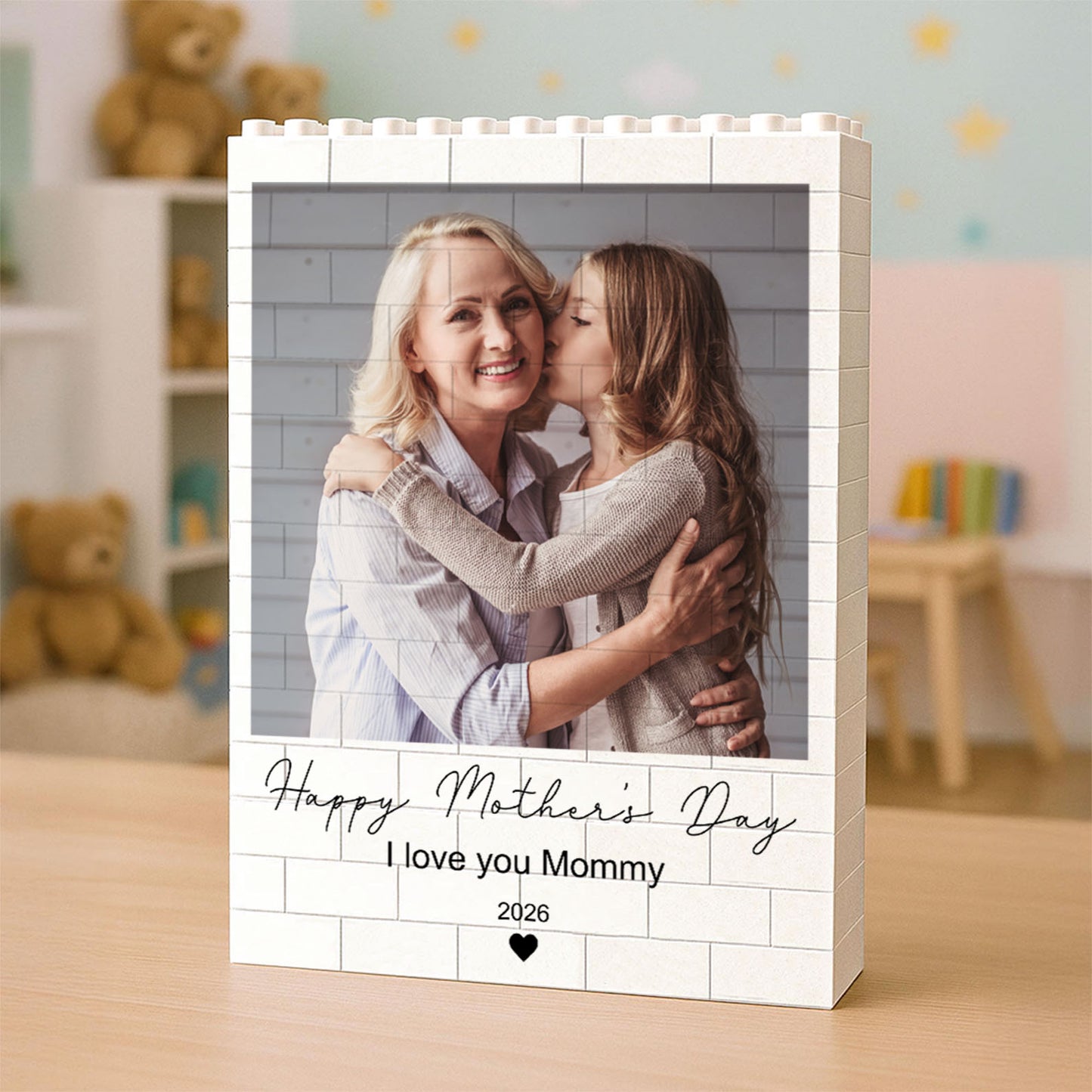 Custom Photo Upload Building Brick Blocks | Mother's Day Gift | Personalized Building Block for Mom 684286