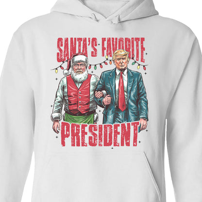 Santa's Favorite President Shirt, Humorous Trump Christmas Sweatshirt, Republican Sweater C1614 - GOP