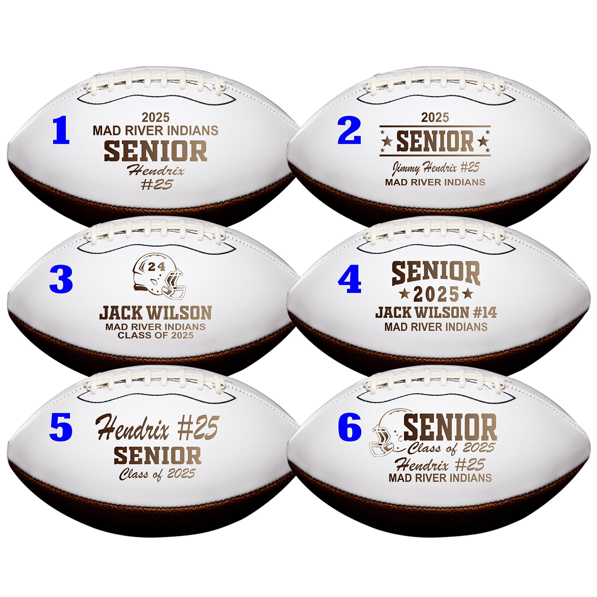 Personalized Senior Leather Football, Custom Class Of 2027 Senior Sports Gift 686474 WFD