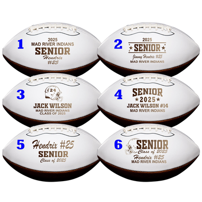 Personalized Senior Leather Football, Custom Class Of 2027 Senior Sports Gift 686474 WFD
