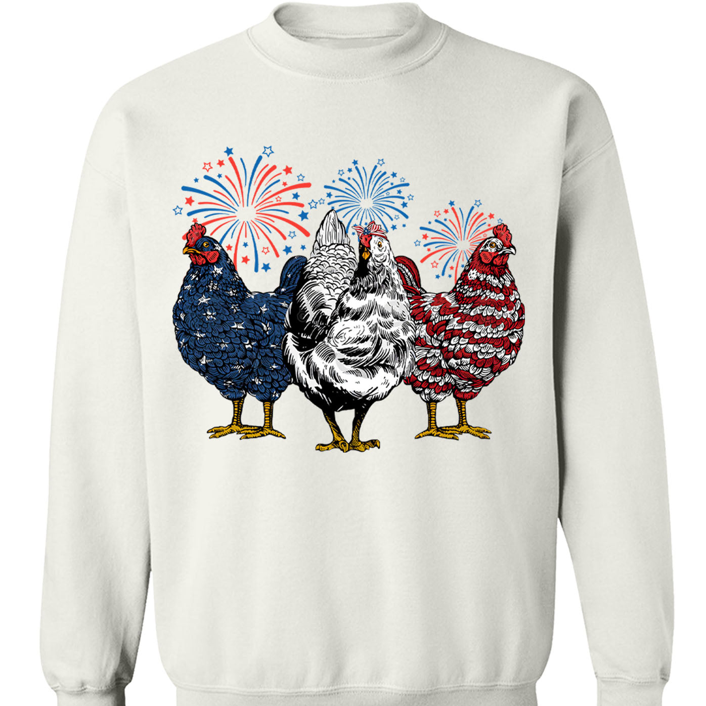 Patriotic USA Chicken Unisex Shirt | Independence Day Shirt | Retro American 4th Of July Shirt Bright C1068