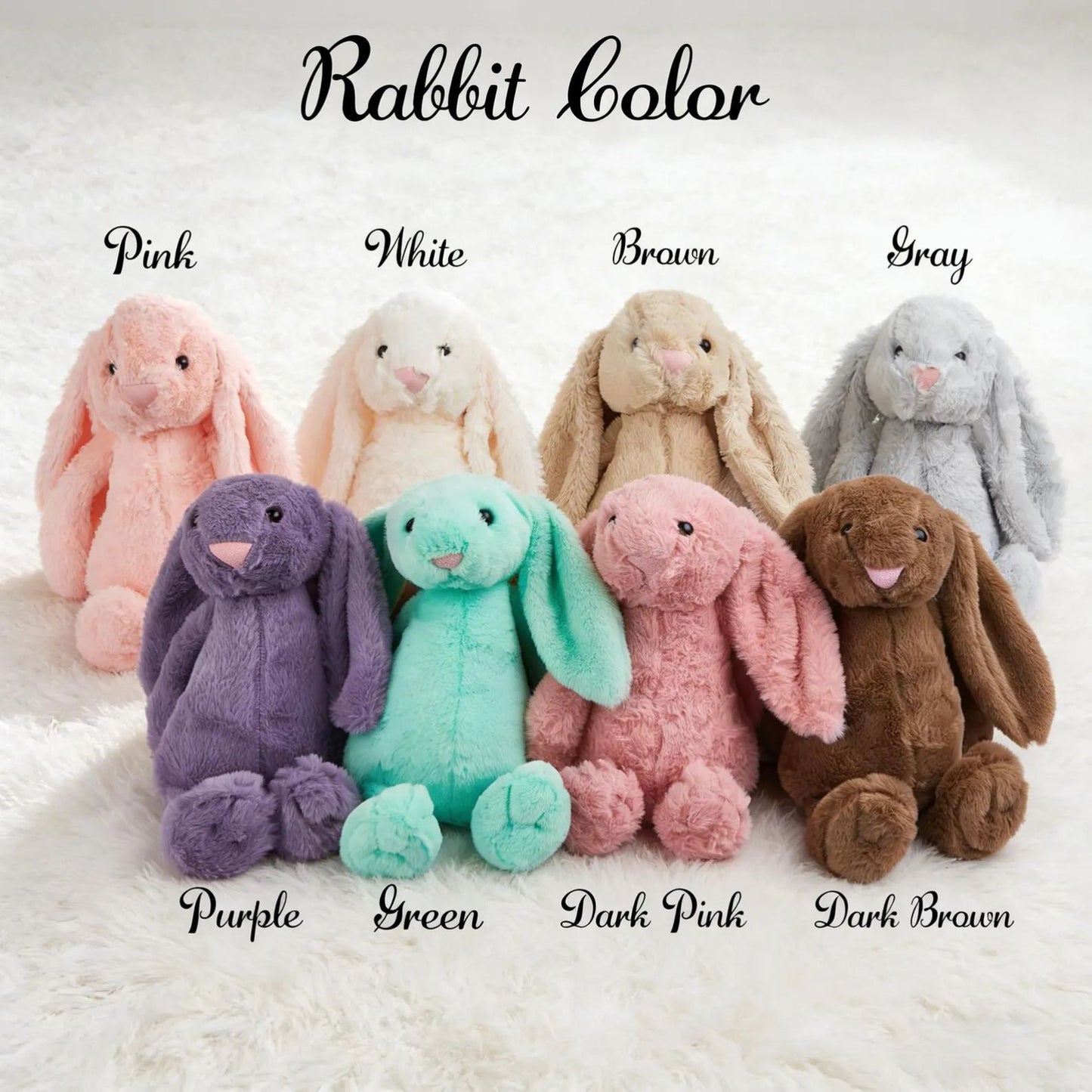 Personalized Embroidered Plush Bunny Rabbit Toy | Custom Name Bunny Toy | Easter Gift 684379