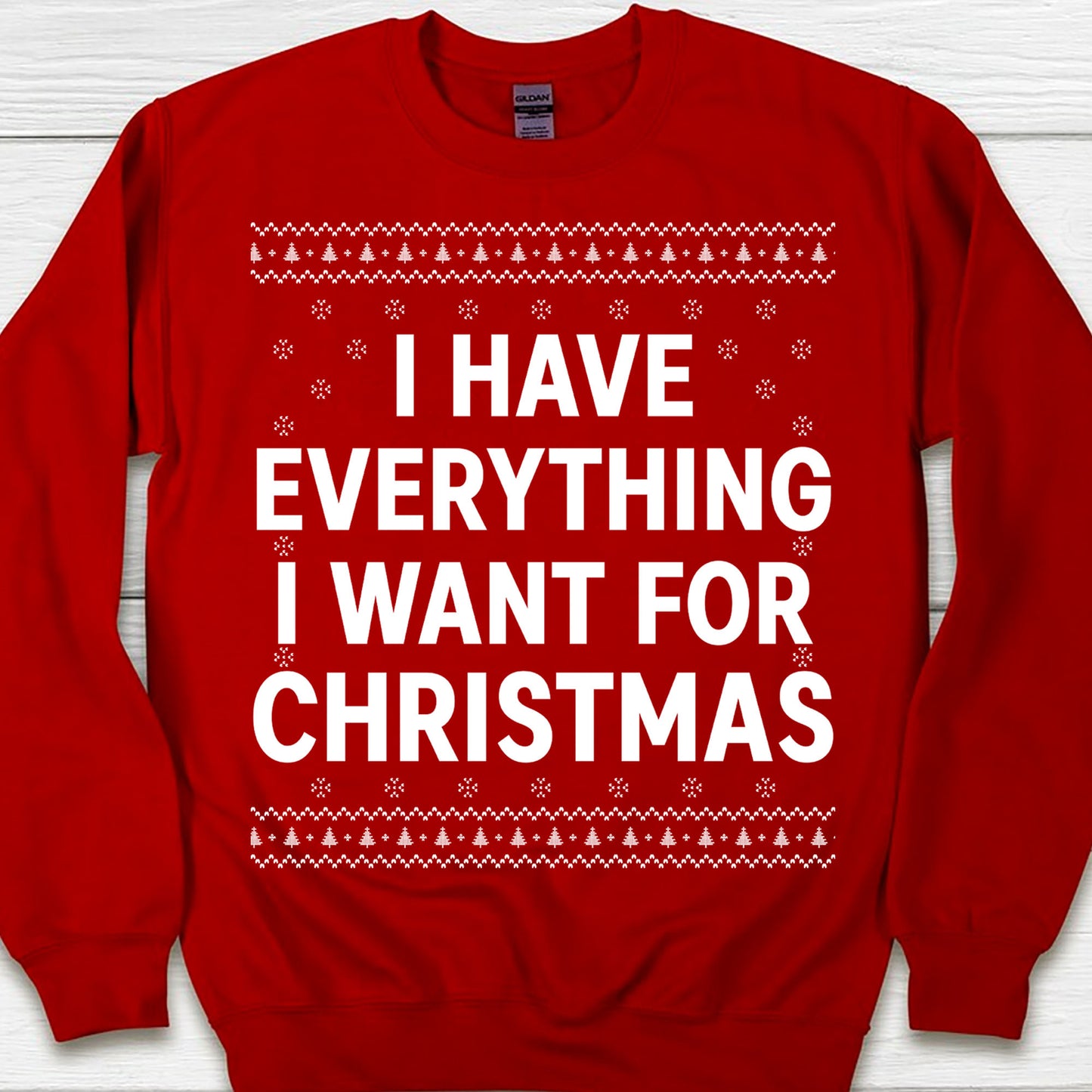 I Have Everything I Want For Christmas, Couple Matching Christmas Shirt, Personalized Custom Couple Sweatshirt T1324