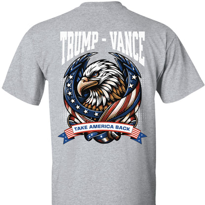 Take America Back | Trump Vance 2024 Shirt | Trump Supporters Backside Shirt Dark T1228 - GOP