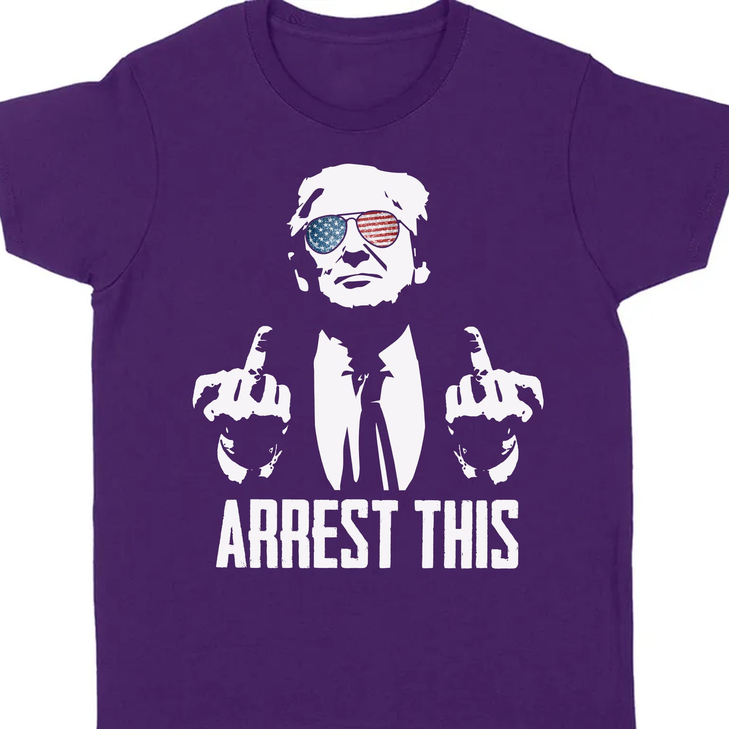Arrest This Trump 2024 Middle Fingers Unisex Shirt | Trump 2024 Shirt | Republican Shirt | Trump Supporters Shirt Dark C1074 - GOP