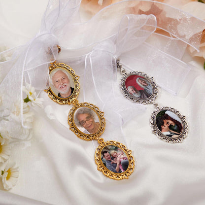 Custom Photo Bouquet Charm | Personalized Bridal Keepsake Brooch | Memorial Pin | Wedding Bouquet Charm 684686