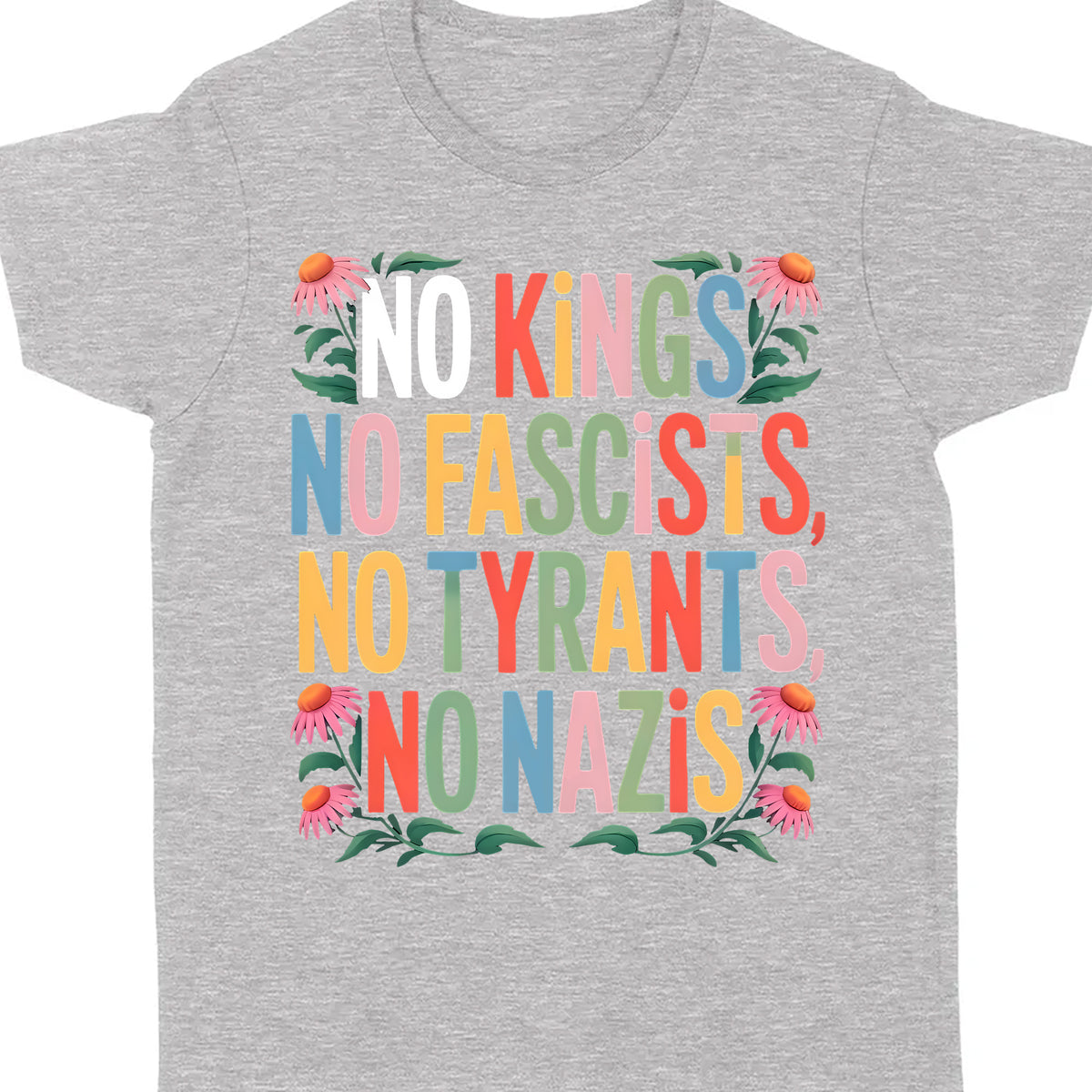 No Kings No Fascists No Tyrants No Nazis Shirt, Anti Trump Protest Tee, Anti Republican Dark Shirt 682477