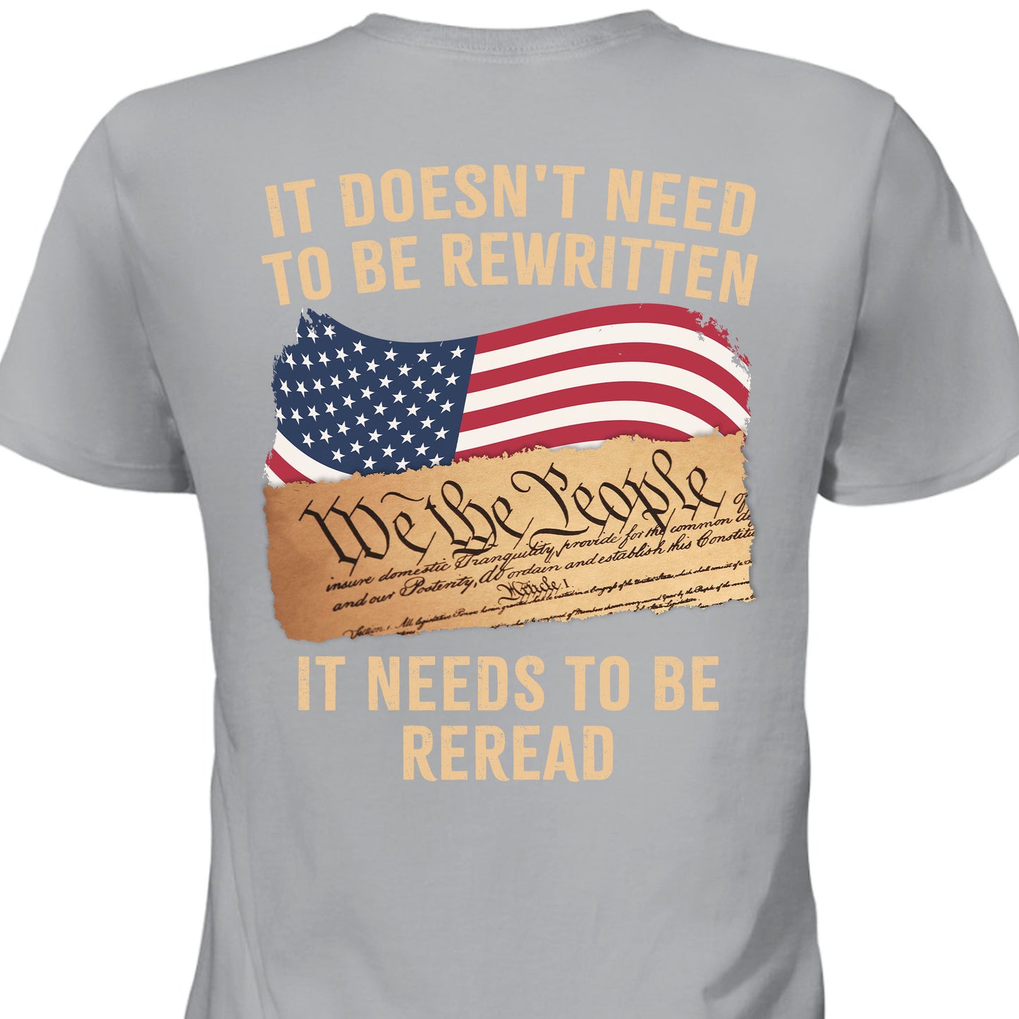 It Doesn't Need To Be Rewritten It Needs To Be Reread Backside Shirt C919 - GOP